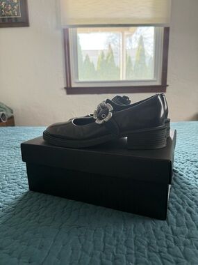 Coach Leather Tea Rose Mary Jane Heels